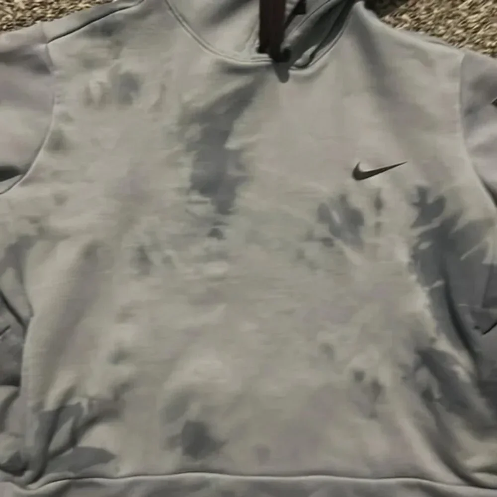 Nike Dri-Fit gray and chocolate brown tie dye hoodie size medium - Picture 3 of 5